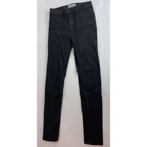 Free People High-Rise, High-Waisted Black Sparkle Glitter grunge Jeans - Sz 25